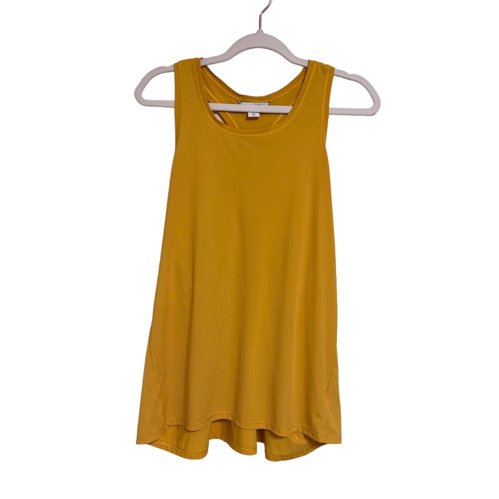 Athleta Yellow Racerback Tank Top